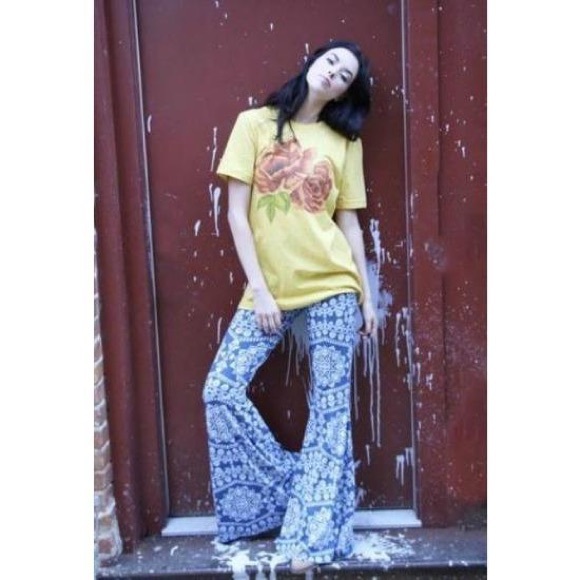 NEW Blue Boho Bellbottoms. - Picture 2 of 3